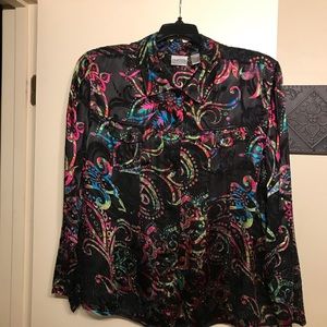 Multi-colored Chico’s Shirt size 3 which is like XL